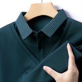 men's polo shirt for autumn winter fashion two pieces top